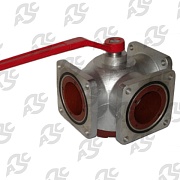 Кран шаровый трехходовой КШ43Ф-50