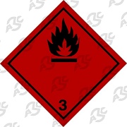 Знак "Класс 3. Легковоспламеняющиеся жидкости" (алюм)